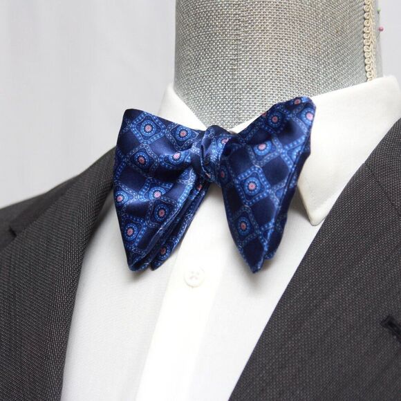 Men's Self-tied Bow Tie Big Butterfly Bow tie Blue Ornament S700 - Picture 1 of 13